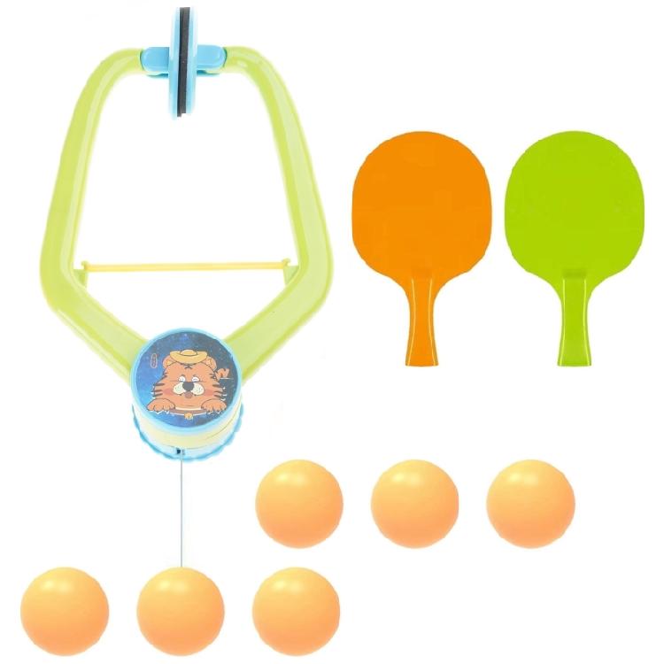 

Kids Adjustable Indoor Hanging Table Tennis Trainer Set Hanging Table Tennis Trainer Table Tennis Set with Paddles Balls