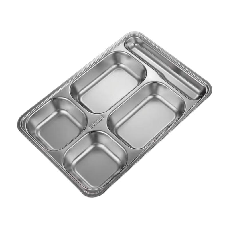 304 Stainless Steel Divided Meal Tray