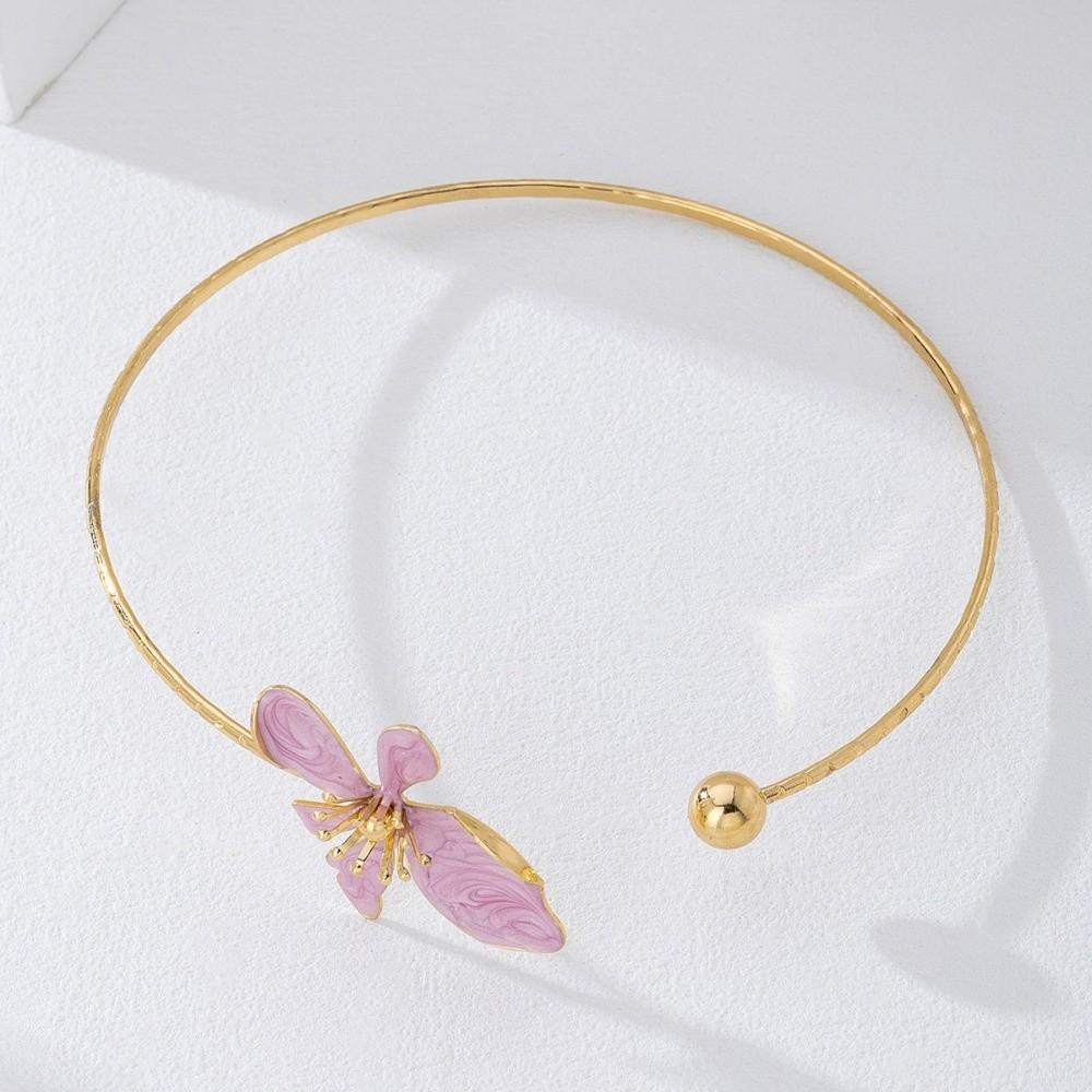 Colorful Flower Necklaces Adjustable Collar Necklace Elegant Open Chokers  Girl