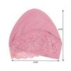 Soft Cotton Headscarf Cap with Lace Trim Lightweight Breathable Fabric for Comfortable Wear Suitable for Various Head Sizes