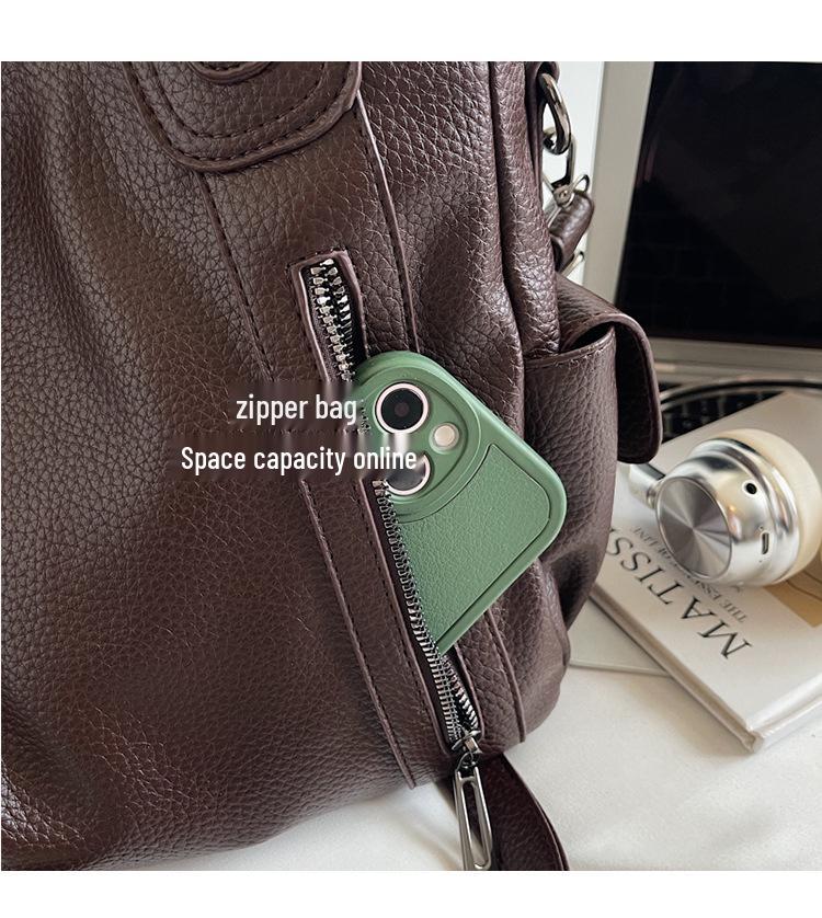 Damen 2025 Große Litschi-Muster Vielseitige Tote/Handtasche/Umhängetasche mit High-End-Appeal