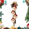 Retro Style Holiday Wall Art Santa Claus Hanging Ornament, 2D Flat Christmas Tree Decoration, Rustic Wood Party Background Supplies Sign with