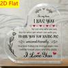 2D Flat, 2D Flat 1pc Heartfelt Acrylic Heart-shaped Decorative Plaque Gift for Lovers - Romantic Saying, Gift for Him Her, Boyfriend Girlfriend, Wife 