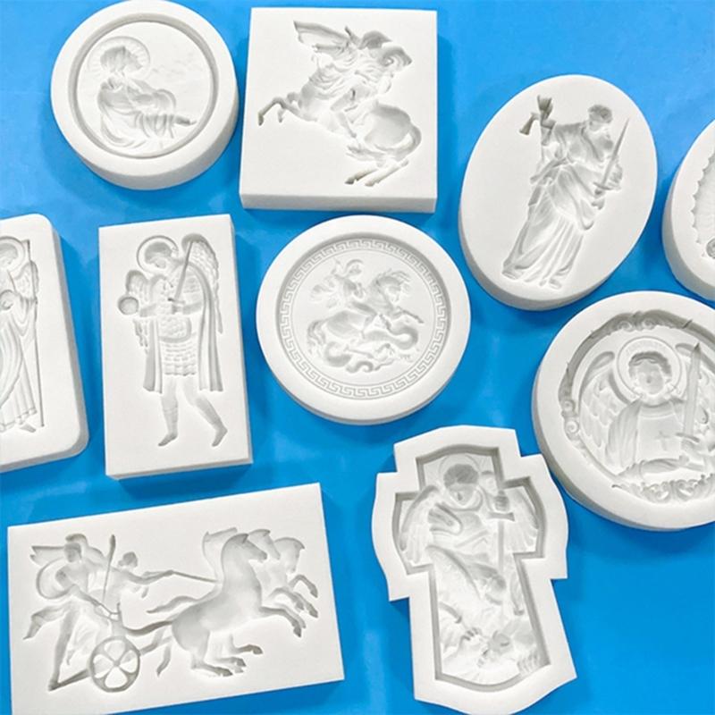 Efficient Food Grade Silicones Cake Decors Molds With Angel Relief Design For Baking Soap Candle Making