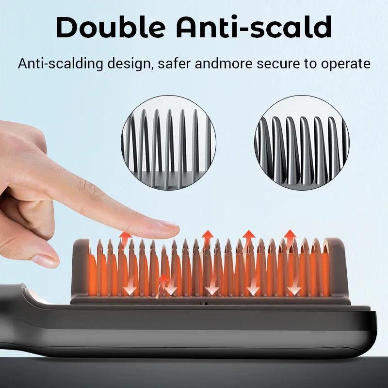 Negative Ion Hair Straightener Hot Sale Mini Hair Straightener Hot Comb Customized Hairs Styling No Harm To Hair Anti Scalding