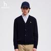 HAZZYS Men's Iconic Wool V-Neck Cardigan