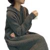 Vestido Suéter con Capucha para Mujer: Nuevo Otoño/Invierno Suelto, Casual, Tejido, Slim, Largo Medio, Estilo por Encima de la Rodilla.