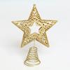 Christmas Decoration Anti-deform Five-pointed Star/Elk Glittering Christmas-Element Home Decor Decoration Accessory Christmas Tree Top Star for Party