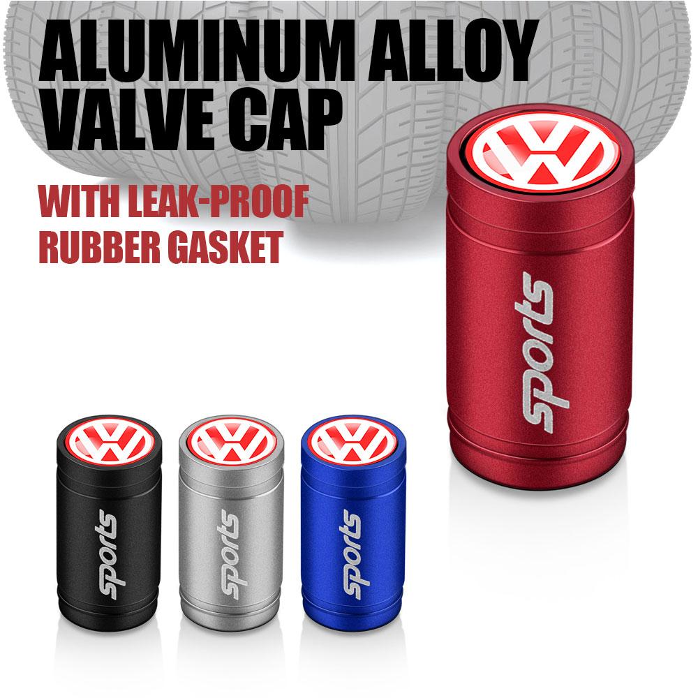 For Volkswagen VW Car Styling Tire Valve Cover Auto Wheel Tyre Valve Caps for VW Tiguan Jetta Mk6 Scirocco Polo Touran Golf Git Passat Scirocco CC
