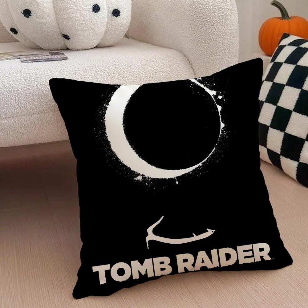 Shadow tTomb Raider Pillow Adventure Game Cushion Cover Throw Pillow Cover Hidden Button Durable Polyester Chair Cushion