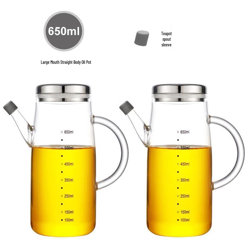 Qianxing Leak-Proof Glass Oil & Vinegar Dispenser Set