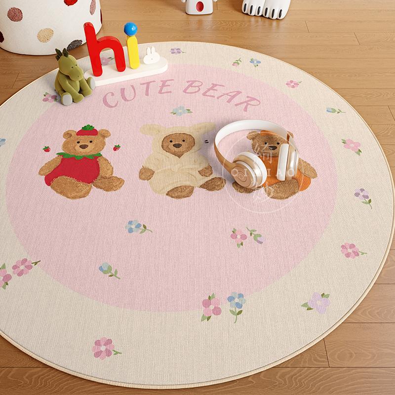 Flanell Rundteppich Cartoon Ankleidezimmer Schlafzimmer Küche Außen Wohnzimmer Sofa Rutschfest Weich Bequem Heimdeko