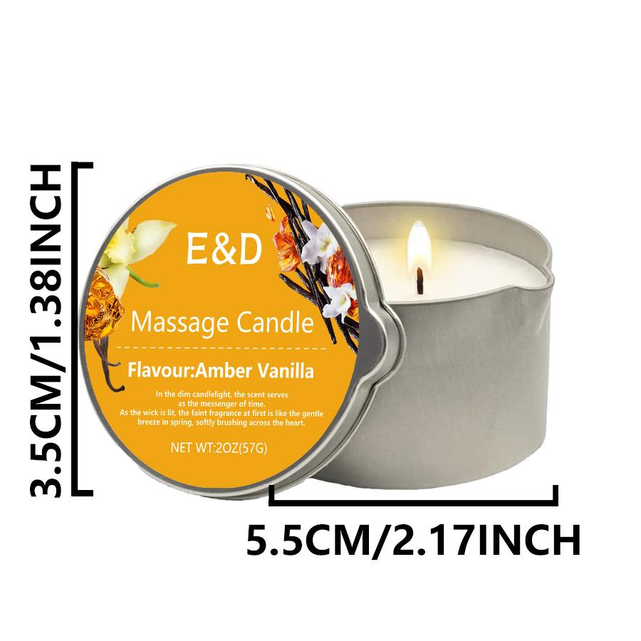 1pc Massage Oil Candle, Spa Essentials,Hydrating & Soothing, Relieving Dry Skin,Amazing Gift for Menor Women/2oz