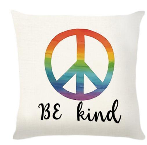 Artistic Rainbow Print Pattern Home Decor Pillowcase Bedroom Living Room Sofa Decoration Polyester Cushion Cover With Zipper