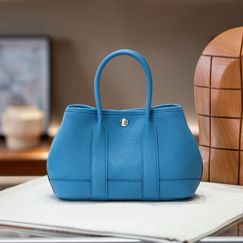 

2025 Новая женская сумка из натуральной кожи с верхним слоем из коровьей кожи и узором из коровьих сухожилий 2330 Садовая сумка ручная одноплечевая через плечо 23x10x16cm синий