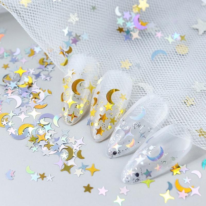 6 Grid Star Moon Sequins Pigment Filler For DIY Nail Art UV Crystal Epoxy Resin Mold Filling Crafts Jewelry Accessories