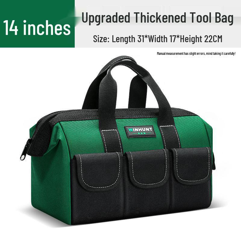 Durable Canvas Handheld Electrician's Tool Bag - Sturdy, Multifunctional for Repair & Woodworking