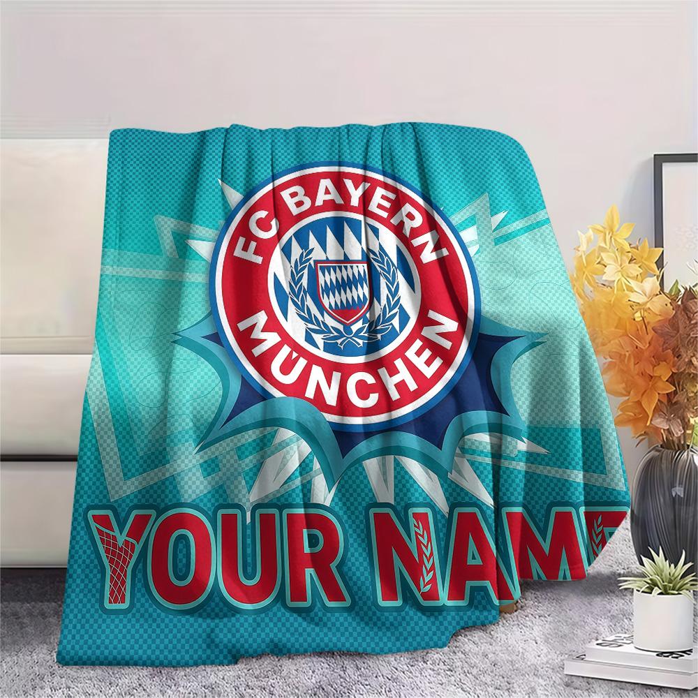 Custom Name Bayern München Flannel Blanket, High Quality Comfortable for All Seasons, Home Decor, Warmth and Comfort