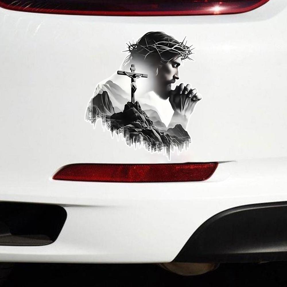 Jesus Faith Vinyl Decal - Suitable for Cars, Laptops, Windows and More - Durable Self-Adhesive Sticker for Indoor Use