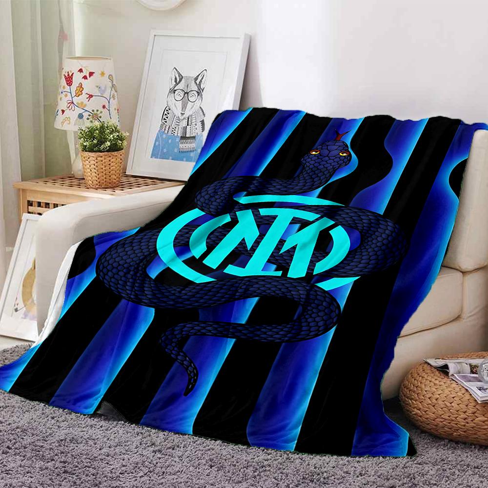 Coperte con Logo Snake Inter Milan in Flanella Stampata Traspiranti Calde Plaid per Casa Ufficio Copriletti 0708a92