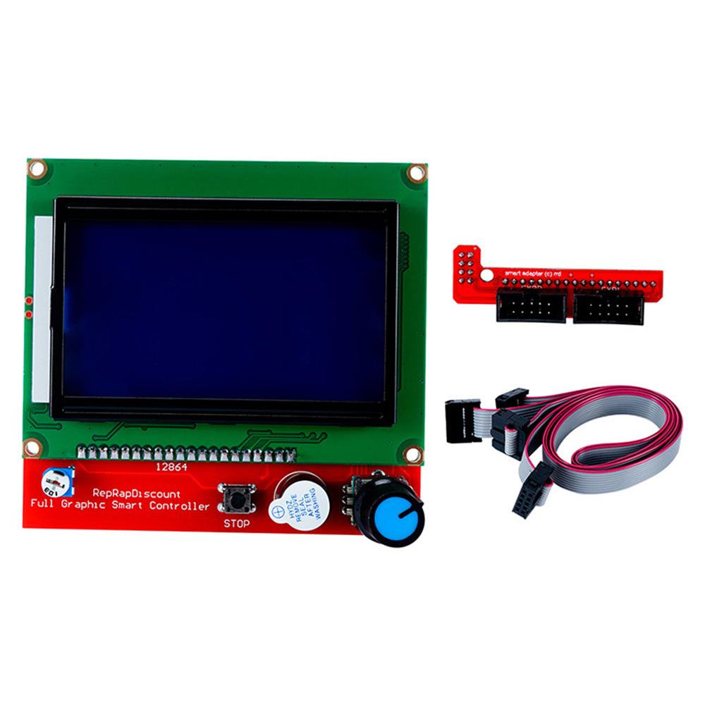 Full Graphic Smart Controller 12864 LCD Display W/Cable For RAMPS 1.4 3D Printer