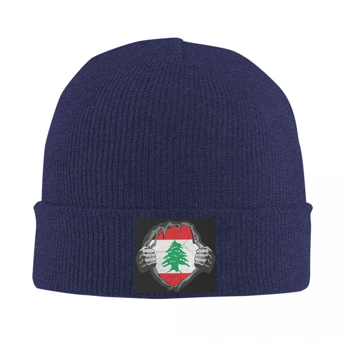 

Lebanon Lebanese Flag Warm Knitted Cap Fashion Bonnet Hat Autumn Winter Outdoor Beanies Hats for Men Women Adult One Size