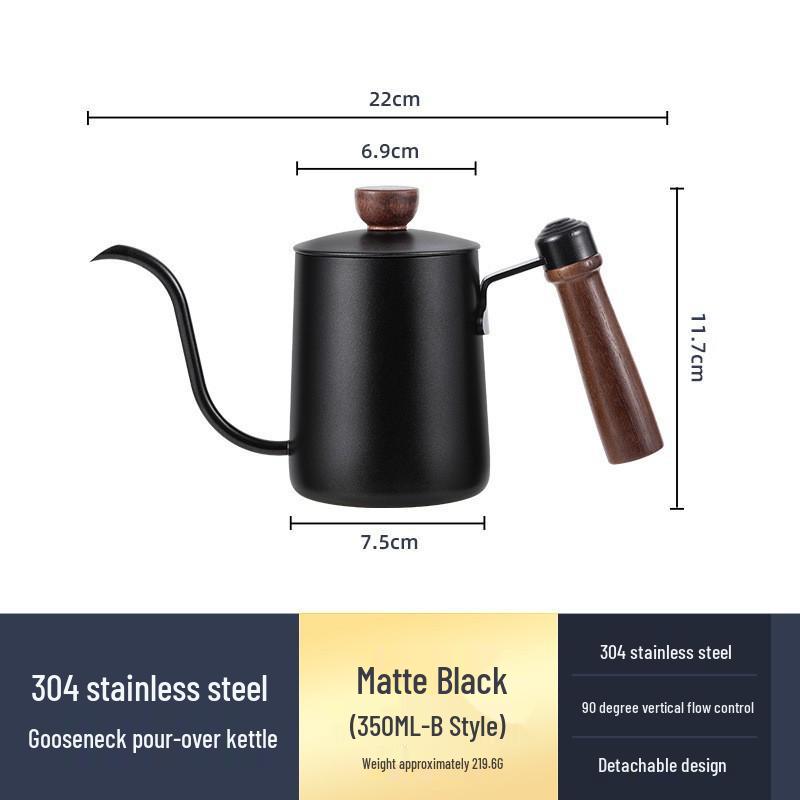 304 Stainless Steel Coffee Hand Brewer with Hanging Ear and Long Spout.