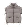 Female Vest Autumn Winter Sleeveless Jacket Coat Loose Short Stand-up Collar Down Vest Women Waistcoat Outerwear