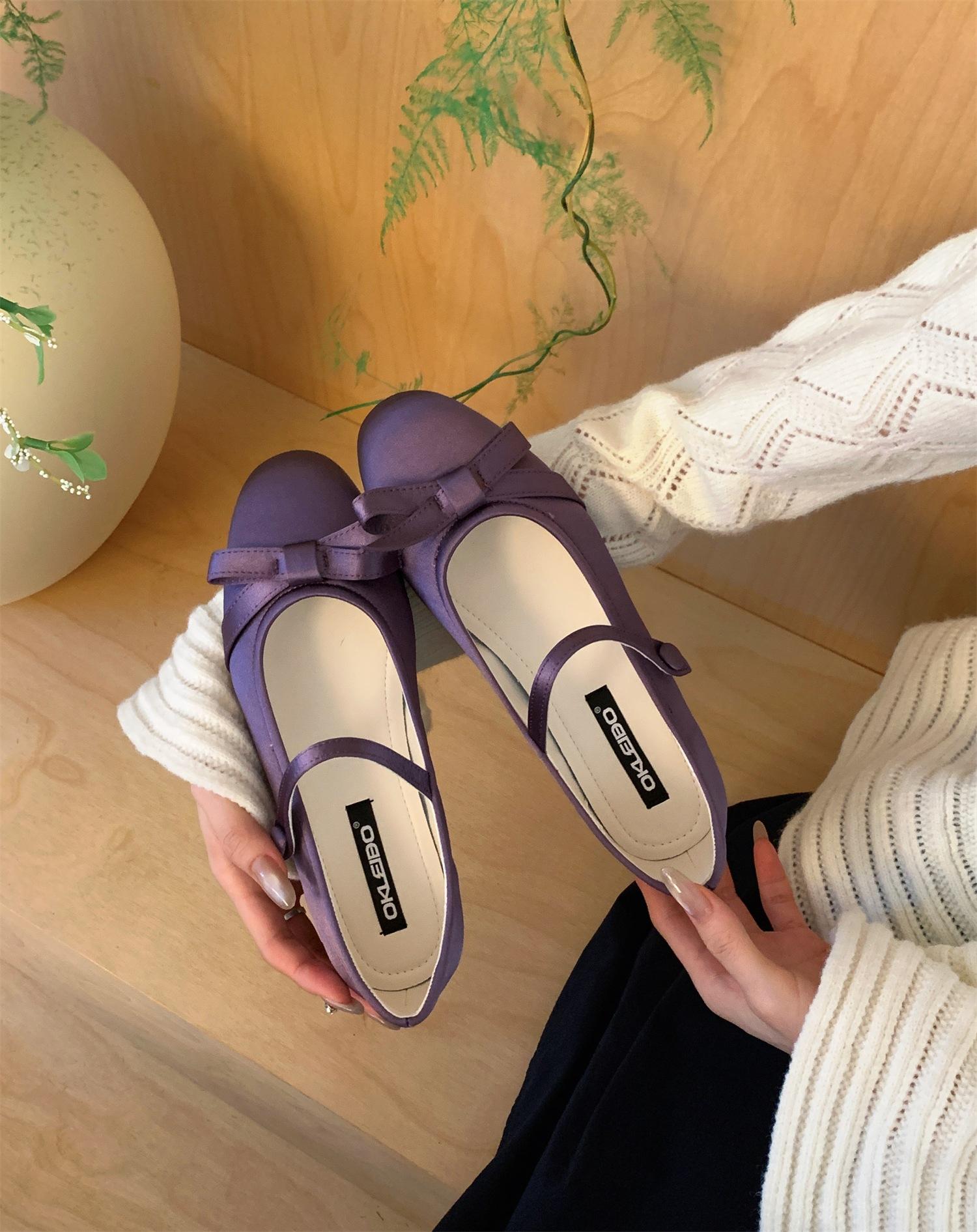 Women s Bowknot French Style Unique Design Mary Jane Shoes - Fashionable Footwear 35