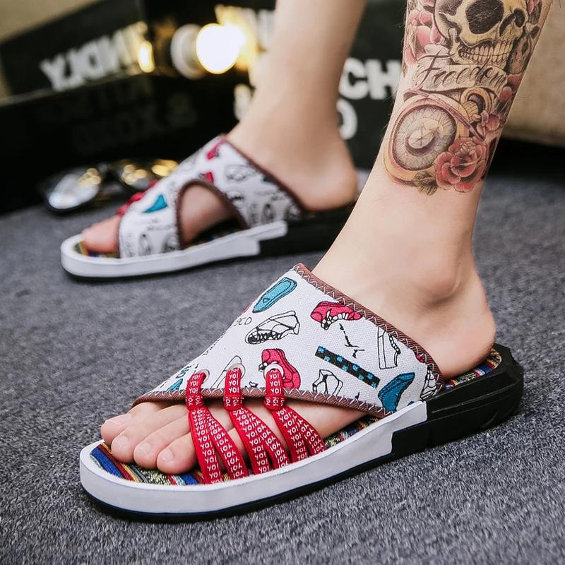 Walk Around Home Male Slipper Flat Indoor Slides Pvc House Men's Shoe Elegant Trend 2024 Y2k Comfortable Low Price Fun Eva Style