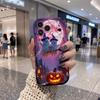 Cute Halloween Ghost Witch Broom Pumpkin Phone Case For iPhone 16 15 14 Pro Max 13 12 11 Mini Wavy Edge Cover