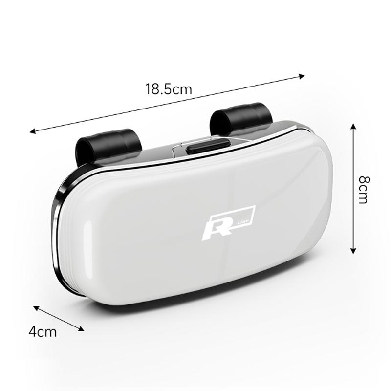 ZCKOT1 VW Car Sun Visor Glasses Case Sunglasses Storage Clip Card Ticket Holder For RLine Passat Tiguan Beetle Amarok Arteon Magotan T5