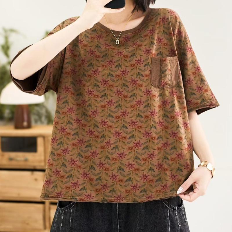Short-sleeved T-shirt Women's Spring/Summer Casual Loose Round-neck Shirt T-shirt Women