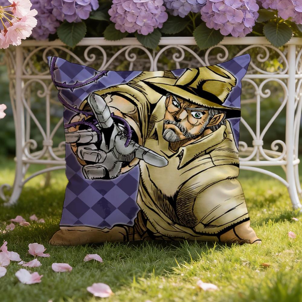 J-JoJo's B-Bizarre Adventure Cushion Cover Home & Car Dual-Scene Pillow Cover: Reversible for Premium Comfort