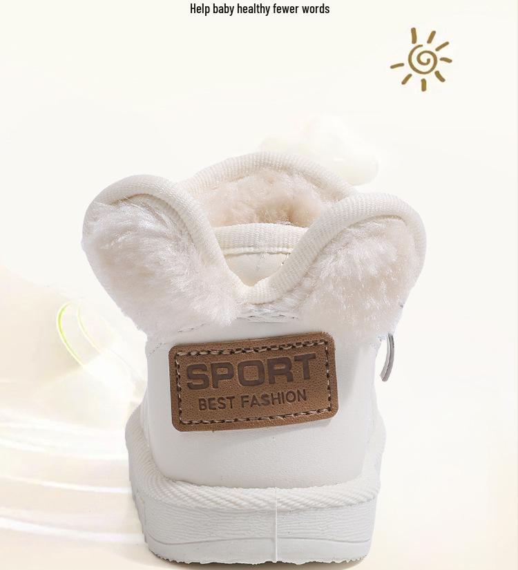 Unisex Warm Waterproof Baby Snow Boots with Velvet, Ages 1-6