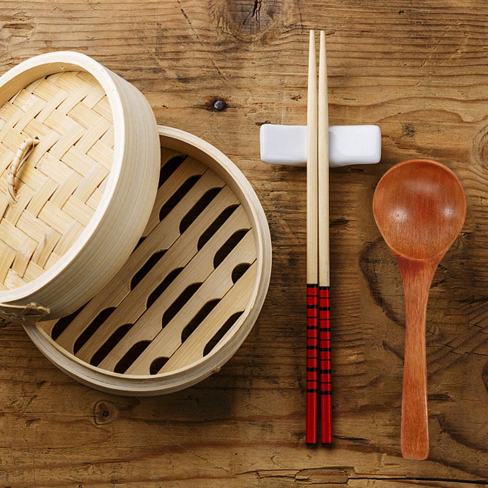 Natural Wooden Ladle Long Handle Spoon Kitchen Cooking Tool Utensils (#01)