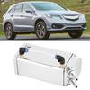 Square Aluminum Racing Oil Catch Tank Breather Can Reservoir Car Modified Accessories (Silver)