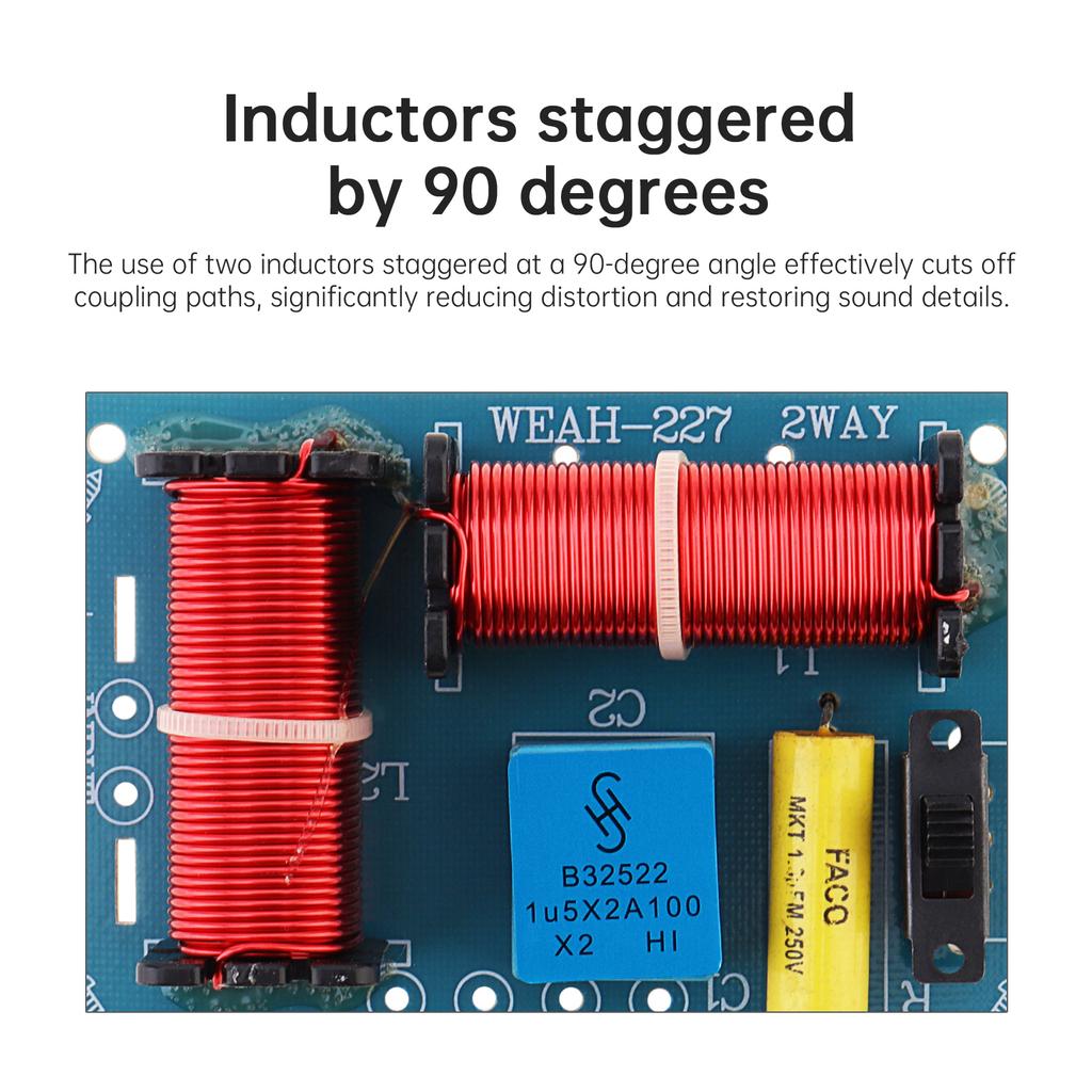 80W Speakers Audio Frequency Divider Loudspeaker 2 Unit Crossover Filters for SpeakersGood product