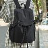 Solid Color Backpack Student Drawstring Schoolbag Large Capacity Backpack