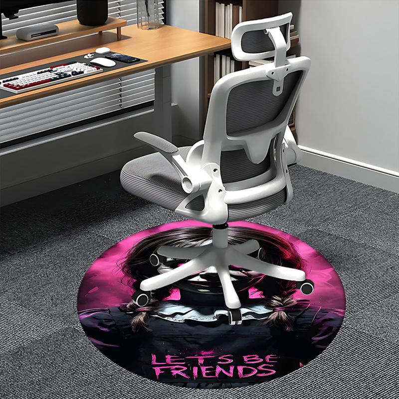

Horror Doll,Let s Be Friends Chair mat Round Rug Office carpet, Non slip, Suitable for Living Rooms, Bedrooms,Decor1205627a 80cm by 80cm