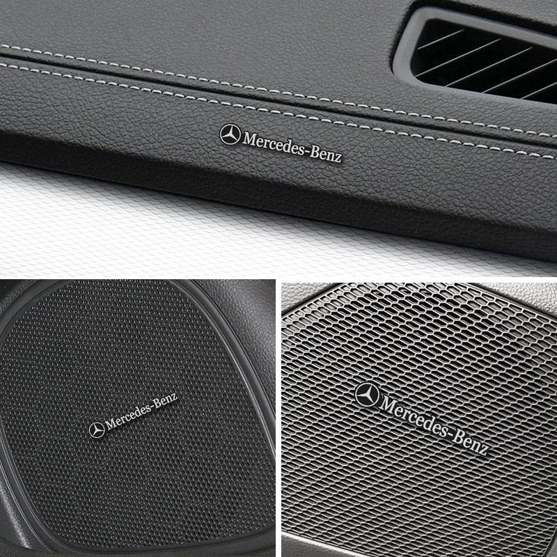 Aluminum Car Audio Decoration Sticker Badge Decal Accessories For Mercedes-Benz GLC X253 X254 C-Class W205 W206 A-Class W177 GLA BM1