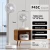Compact Foldable Office Desk Fan: Rechargeable, Oscillating, Strong Wind, Long Battery Life, Portable for Student Dorms