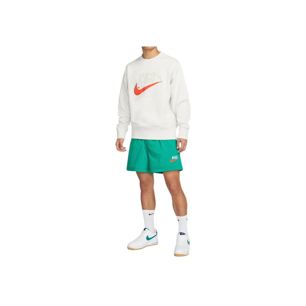 Nike Logo Letter Round Neck Pullover Long Sleeve Sweatshirt Men sweatshirt White DO8892-030