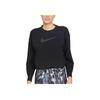 Nike Dri-Fit Get Fit Swoosh Lässiges Kurzarm-Sweatshirt mit Rundhalsausschnitt für Damen, schwarz CU5507-010