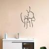 Vintage Couple Metal Wall Art Iron Wire Sculpture Powder Coated Home Decor Gift