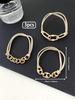 3pcs Women's Metal Chain Hair Ties, Y2k Cool Street Style, Suitable For Daily Leisure Travel, Fall And Winter, Hair Accessories, Halloween, Christmas