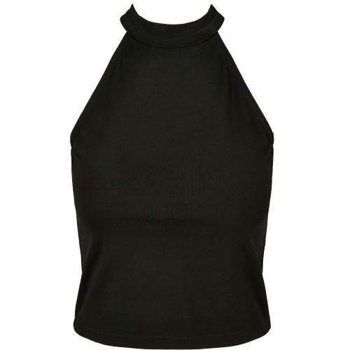 

Build Your Brand Womens/Ladies Turtle Neck Crop Top чорний