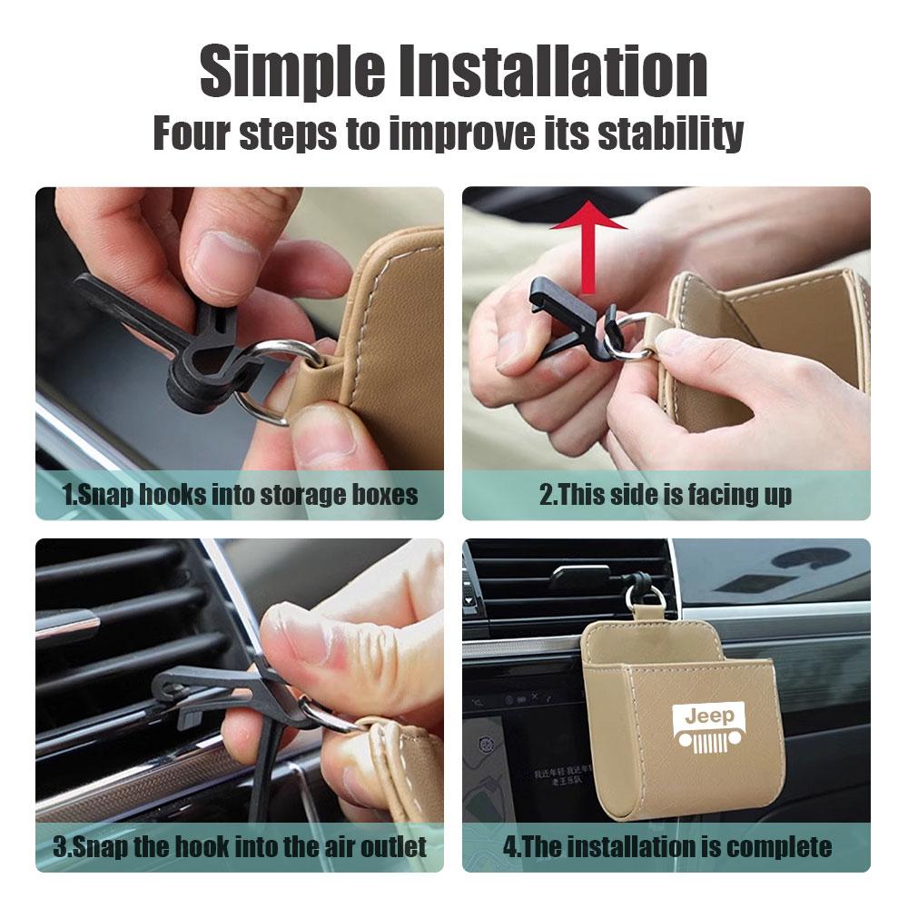 Car air conditioning socket storage bucket hanging storage box for Jeep JPB Renegade Wrangler JK Compass Grand Cherokee Gladiato