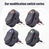 2Pcs 3 Pin LED Lighted On Off Switch Toggle Switch 12V 30A Oval Rocker Switch For Automative Car RV Marine Boat