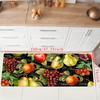 1Pcs Fresh Fruit Pattern Kitchen Mat Soft Thickened Kitchen Floor Mat Waterproof Non-slip Oil-proof Floor Mat Runner Rug